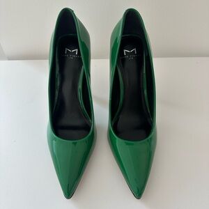 Marc Fisher Everly Pointed Toe Pump Green Stiletto Heels NWT Size 7